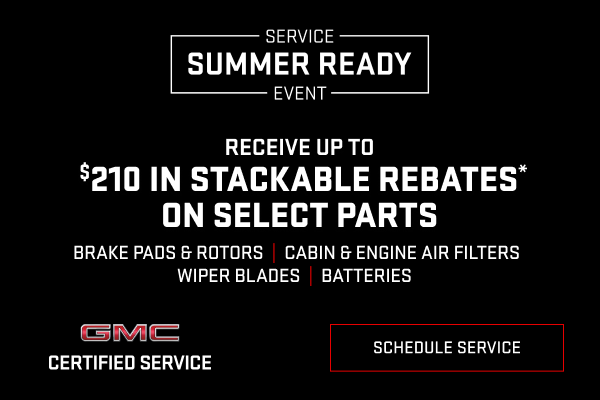 Receive up to $210 in stackable rebates* on select parts